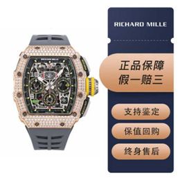 Automatic Mechanical Wristwatches Richarmill Watch Swiss Watches RM1103 Rose Gold Original Diamond Half Diamond Mens Fashion Leisure Business Sports Calen WN743