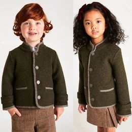 Coat Designer Boys Girls Wool Coats Children's Clothing Spainsh Autumn Winter Teenage Thicken Warm Long Jackets Kids Outerwear 231009