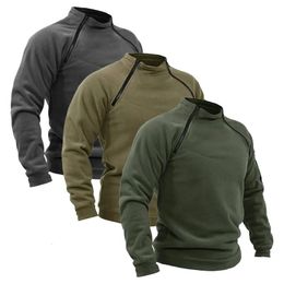 Mens Hoodies Sweatshirts Hooded Solid Colour Sweatshirt Warm Plush Thick Design Loose DoubleSided Zip Stand Up Collar Jacket Breathable Winter Insi 231010