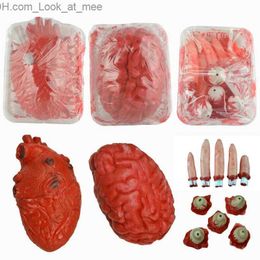 Other Event Party Supplies Horror Halloween Decoration Props Artificial Heart Tricky Brain Severed Finger Eyeball Party Bar Halloween Decorative Props Q231010