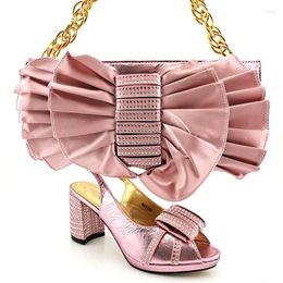 Dress Shoes Doershow Beautiful African Wedding And Bag Set Italian With Matching Bags Nigerian Women Party! SYD1-3