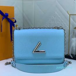 Designer Twist Leather Designer Women Shoulder Bags v Lock Flap Chain Handbags Twists Woman Crossbody Bags 2023