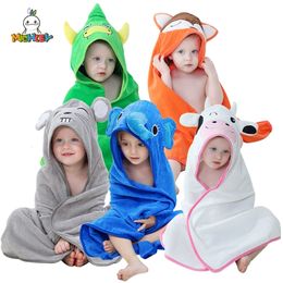 Towels Robes MICHLEY Soft Cotton Animal Face Hooded Baby Bath Towel born Bathrobe Shower For Kids Boy Girls Unisex Infant Blanket 0-6T 231006