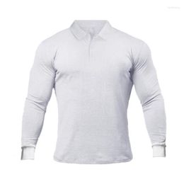 Men's Polos Men Fashion And Casual Long Sleeve Printed Polo Shirt Spring Autumn Sell Well Top