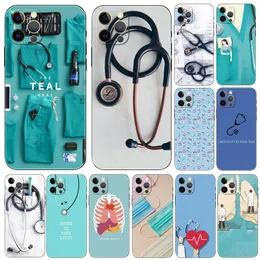 Stethoscope Pill Cases For Iphone 15 Plus 14 Pro Max 13 12 11 XS MAX XR X 8 7 6 Iphone15 Fashion Soft TPU Fashion Mobile Phone Cover Back Skin