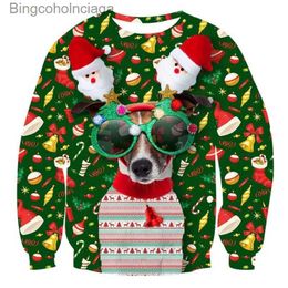 Women's Sweaters Adult Kids Funny Santa Claus Christmas 3D Printed Sweater Pullovers Sweatshirts O-Neck Sweaters for Men Women Couple Plus SizeL231010