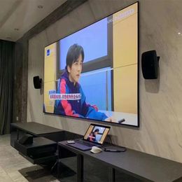 120 Inch Thin Bezel UST Fixed Frame Projection Screen Ambient Light Rejecting ALR Fabric For 4K Ultra Short Throw Projector