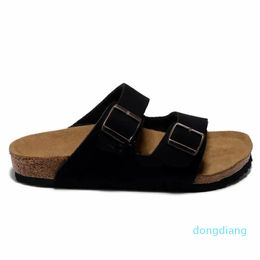 with box Designer Clogs Sandals Slippers Cork Flat Fashion Summer Leather Slide Favourite Beach Casual Shoes Women Men 2023