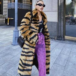 Women's Fur Faux Fur Winter Long Leopard Women Faux Fur Coat Warm Plush Overcoat Fashion High Quality Fur Jacket Female Loose Outerwear 7XL 8XL J231010