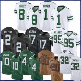 Zach Wilson Ahmad Sauce Gardner 8 Aaron Rodgers Football Jersey Man Dalvin Cook Garrett Wilson Quinnen Williams Allen Lazard Breece Hall Michael Carter Joe Namath