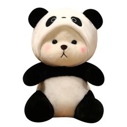 Plush Dolls High Quality awaii Panda Toy Soft Stuffed Bear Turn Into Animal Doll Lovely Style Sleeing Pillow Cushion for Kids 231009