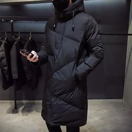 Mens Jackets Fashion Winter Jacket Men brand clothing Parka Thick Warm Long Coats High quality Hooded jacket black 5XL 231009