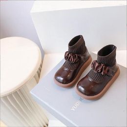 Boots Baby Princess Autumn Winter Girls' Socks And Horse Children's Small Leather Black Brown 22-30