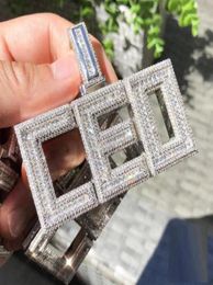 Chains 2021 Iced Out Initial Letter CEO Pendant Necklace With 5mm Cz Rope Tennis Chain Choker Necklaces For Men Boy Hip Hop Jewelr6339964