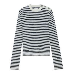 23AW Zadig Voltaire Sweater Designer Sweaters Striped zadig top Fashion Slim Button 100 % Cashmere Wool Knitted Cardigan Loose Pullover Hoodie Sweatshirt polo