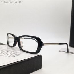 New fashion design optical glasses 3218-A small square frame acetate temples men and women eyewear simple popular style clear lenses eyeglasses