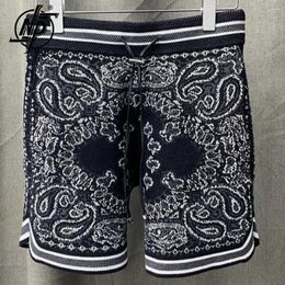 Men's Shorts Vintage Paisley Print Men Cashmere Knitted 2023 High Quality Embroidered Fall Sweatpant Social Club Outfits