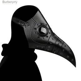 Costume Accessories Halloween Party Come Mask Plague Doctor Mask Festival Prom Performance Funny PU Leather MaskL231010