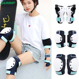 Elbow Knee Pads 6pcs Protective Gears Set for Adult Children Knee Pad Elbow Pads Wrist Guards Child Cycling Bike Skating Safety Protector Kit 231010