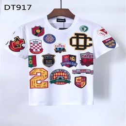 DSQ PHANTOM TURTLE Men's T-Shirts Mens Designer T Shirts Black White Back Cool T-shirt Men Summer Italian Fashion Casual Stre306C