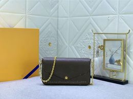 luxury lady handbag Fashion Women wallets Shoulder bags 3pcs/set multi pochette accessories clutch Handbags Lady Chain Crossbody Messenger bag Card holder Purse