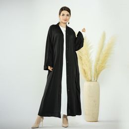 Ethnic Clothing Dubai Abaya Open Fashion Cardigan Muslim For Women Modest Robe Turkey Kaftan Ramadan Arabic Islamic Plain Maxi