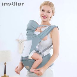 Carriers Slings Backpacks Insular Ergonomic Baby Carrier Infant Kid Baby Hipseat Sling Front Facing Kangaroo Baby Wrap Carrier for Baby Travel 0-36 Months 231010