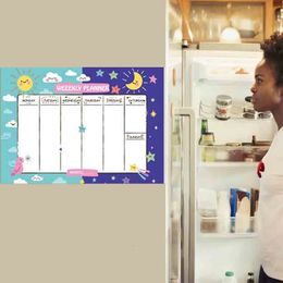 Whiteboards Fridge Magnetic Whiteboard Weekly Monthly Planner Family Calendar Board Magnetic Whiteboard for Kids 231009