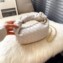 Totes Bottegaaveneta Bag Genuine leather cloud bag woven bag female dumpling bag female crossbody bag knotted bag white bag chain bag 2023 new model L T4T0