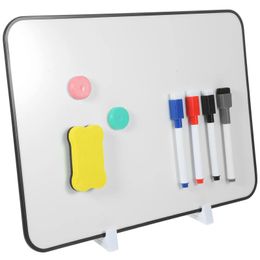 Whiteboards Double Sided Writing Board Mini Whiteboards Portable Magnetic Fridge Kids Drawing Desk Stand 231009