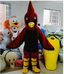 Halloween High quality Red Bird Mascot Costume Set Role-playing Party Game Dress Costume Christmas Easter Adult Size Carnival Clothing