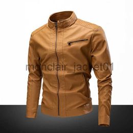 Men's Jackets Ueteey Autumn Winter Thick Leather Fashion Vintage Cool Bomber Men Jacket 2023 Hot Collar Slim Motorcycle Outwear Mens Jackets J231010