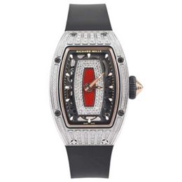 Automatic Mechanical Wristwatches Richarmill Watch Swiss Watches RM07-01 Red Gold Machinery 18k Red Gold Diamond Lady WN-UPAN