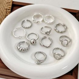 Cluster Rings Arrival Fashion Unisex Metal Party Punk Cold Wind Female Ins Light Luxury Male Finger Ring Jewellery