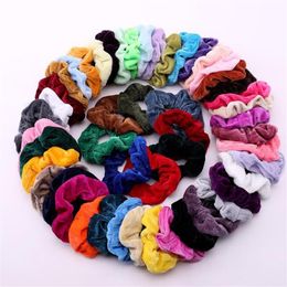 Hair Clips & Barrettes Whole 30 40 50PCS Women's Fashion Band Velvet Girl Rubber Elastic Accessories244r