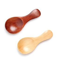 All-match Wooden Tea Spoon creative Baby Milk Powder Ice Cream Coffee Condiment Flatware Nanmu Schima superba