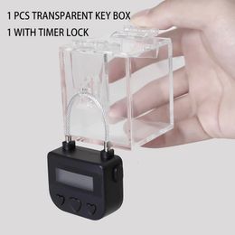 Adult Toys Game Electronic Timer The Chastity Key Safe Switch Sex Fetish Restraints Digital Time Lock With Acrylic Box Sexy Toy 231010