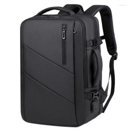 Backpack Large Capacity Schoolbag Waterproof Multi-functional USB Charging Extensible Travel Bag 17.3 Inch Laptop