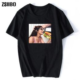 Mia Khalifa Sexy T-Shirt Summer Male Short Sleeve O-neck Cotton Tshirt Hip Hop Tees Tops Harajuku Streetwear Black Homme Unisex235s