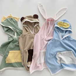 Towels Robes Toddler Baby Hooded Towels born Kids Bathrobe Super Soft Bath Towel Blanket Warm Sleeping Swaddle Wrap For Infant Boys Girls 231006