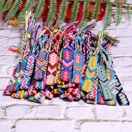 MOON GIRL 20 Pieces Random Color Friendship Bracelet for Women Fashion Handmade Macrame Braided Pulseras Femme Drop F1201256c