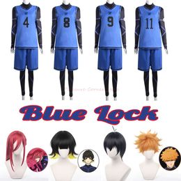 Blue Lock Jersey Football Club Sportswear Anime Isagi Yoichi Cosplay Costume Hyoma Chigiri Meguru Bachira Jumpsuits Vest Shortscosplay