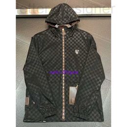 Men's Jackets designer Designer men's jacket, windproof T-shirt, fashionable hooded sports windbreaker, casual zipper, outdoor checkerboard printed clothing BL41