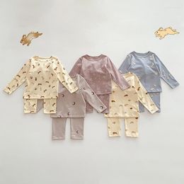Clothing Sets 2023 Autumn Winter Children Underwear Set Boys Girls Cartoon Pajamas Baby Clothes Long Johns Home