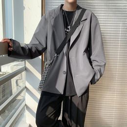 Men's Suits 2023 Korean Blazer Men Fashion Society Mens Dress Jacket Loose Casual Suit Jackets Office Formal Coat L07