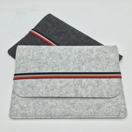 (100 pieces) Wool Felt Tablet Computer Bag 11 13 15 inch Inner liner Bag for Ipad bag