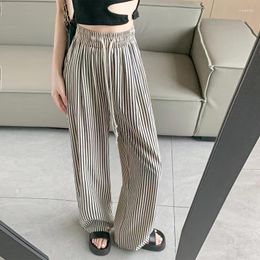 Women's Shorts Small Loose Striped Casual Pants For Women Spring/Summer 2023 High Waist Slim Pear Shaped Body Drop Wide Leg