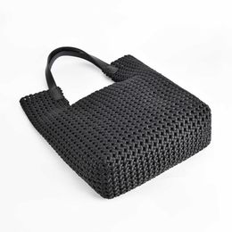 2023 New Handmade Woven Shoulder Bag with Large Capacity Women's Tote Bag Fashion Parent Bag Popular on the Internet 231010