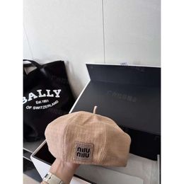 Designer Miui Miui Hat Miao Family Hat 23 Women's Autumn Simple Versatile Show Face Small Big Headband Temperament Korean Version Casual Painter Hat Bailey Hat