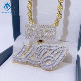 Custom Fashion Jewellery New Design DIY Pendant S925 Sterling Silver VVS Moissanite Diamonds Hip hop Letter Pendant